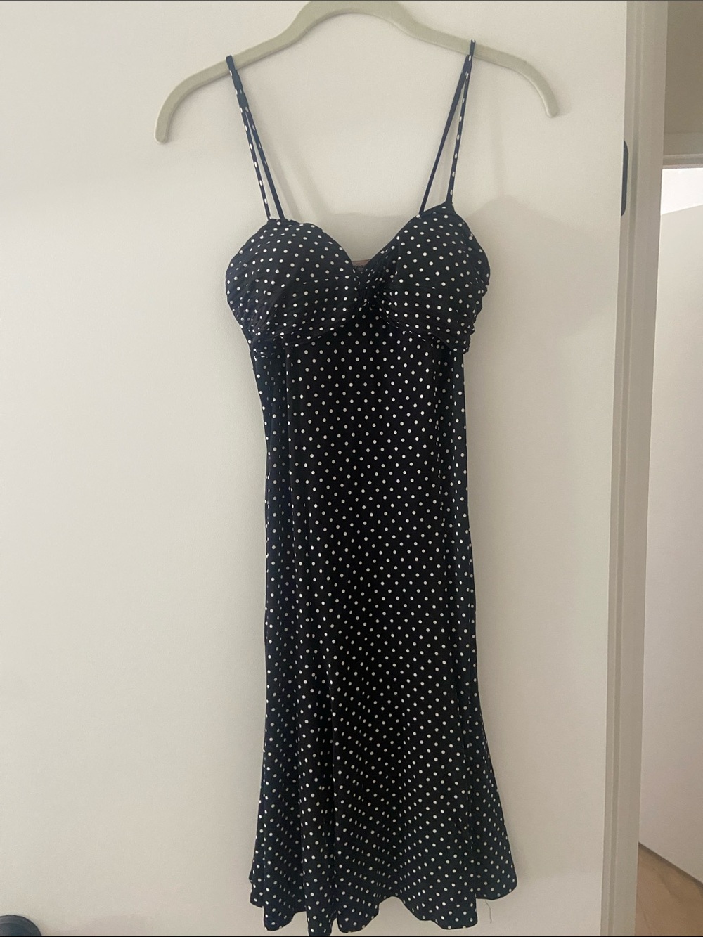 Papaya Black Polka Dot Spaghetti Strap Slip Dress